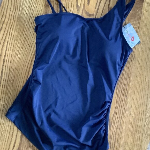 Swim Top Sz 38 Navy One Shoulder Baleaf. NWT - Picture 2 of 7